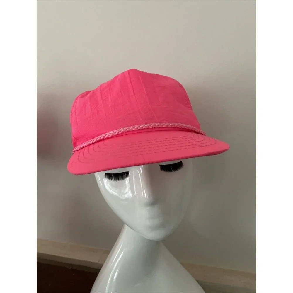 Hot Pink Hat Snapback By Speedway‎ Adjustable With Braided Rope Vintage